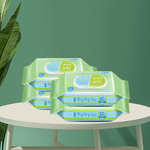 绿色清新婴儿手口湿巾主图直通车