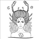 星座线描 手绘人物