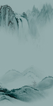 新中式高端山水分层画