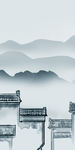 徽派山水玄关框画 tif分层