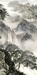 中国风最新玄关山水 TIF分层