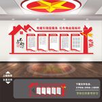 红色物业社区文化墙