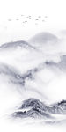 蓝色 意境玄关画 TIF分层