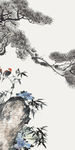 中式玄关意境山水 TIF分层