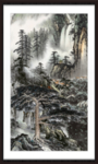 竖幅山水画
