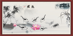 水墨虾 虾趣图