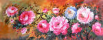 洛阳牡丹花油画壁画