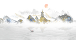 水墨山水画 新中式 源分层