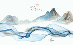 意境山水画背景画 tif分层