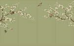 花鸟梅花新中式背景墙
