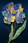 珐琅彩花卉玄关