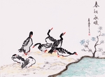 花鸟画芦雁