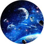 圆形宇宙星空