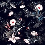 真丝印花 手绘花