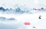 高清 中式意境山水 TIF分层