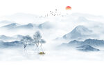 山水背景墙