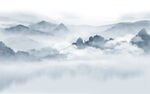 新款客厅背景山水 tif分层
