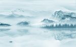 别墅客厅背景墙画 TIF分层