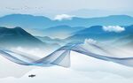 中国风简约风景山水 TIF分层