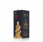 茅台镇白酒包装盒平面图加效果图