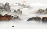 新款人气中式山水 tif分层