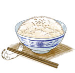 手绘白米饭