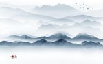 高清客厅新款山水 tif分层