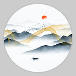 禅意山水画