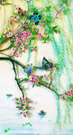 山水花鸟图玄关图片