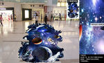 3d立体宇宙星空地板地画地贴
