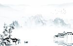 江南 客厅简约山水 TIF分层