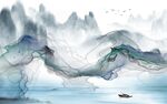 中式客厅简约山水 TIF分层