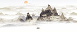 山水画 新中式 三联画