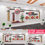 五心服务社区党建文化墙