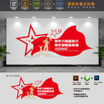 寄语青年共青团员标语文化墙