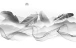新中式新爆款山水画 文件分层画