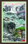 迎客松山水 