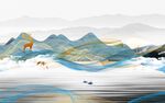 爆款新山水客厅画 tif分层