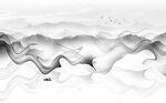 圆形山水画