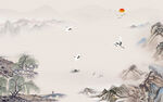 新意境山水风景画 TIF分层