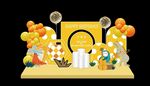 橙色动物音乐会
