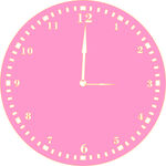 粉色简约时钟