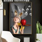 泡泡女孩装饰画