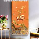 爱马仕橙玄关装饰画
