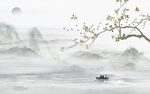 水墨山水背景墙