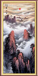 竖幅山水画
