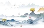现代简约风新中式背景墙