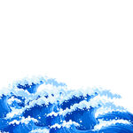 深蓝色海水浪花元素