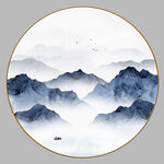 圆形山水画