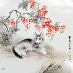 猫水墨画